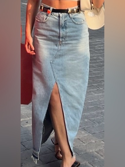 Zara Asymmetrical Slit Maxi Skirt